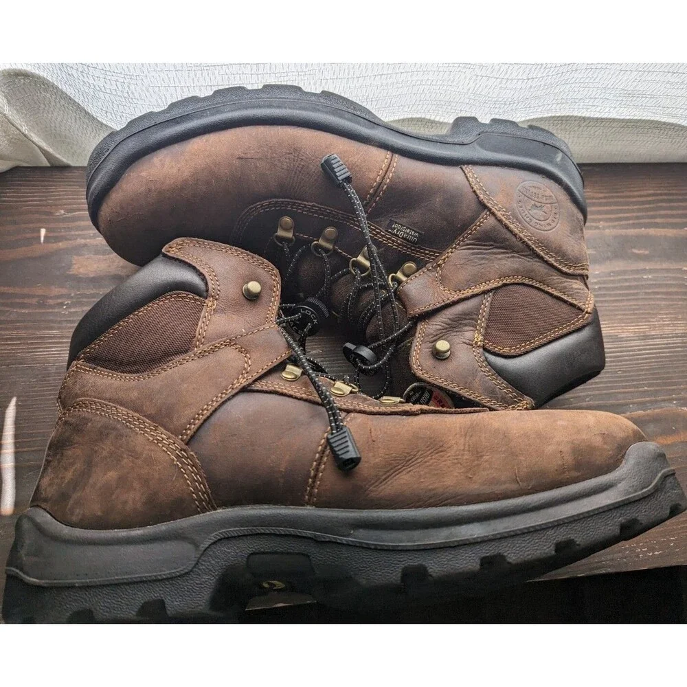 Mens Red Wing Irish Setter 83617 Brown Leather Soft Toe Work Boots Size 12